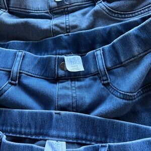 Time and Tru Pull On Dark Blue Slim Straight Jeans